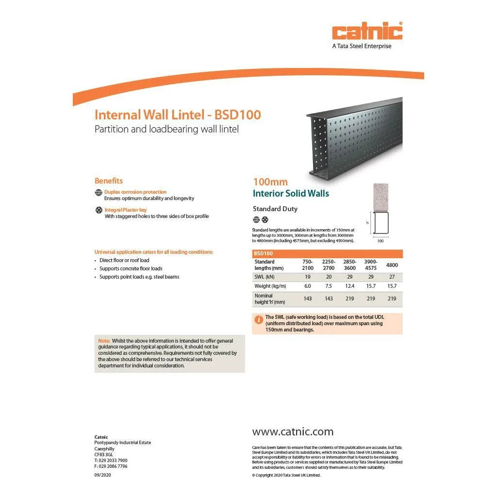 Catnic BSD100 Internal Wall Box Lintel - Image 4