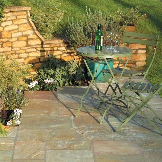 Indian Sandstone Paving Slab - Autumn Green - Image 3